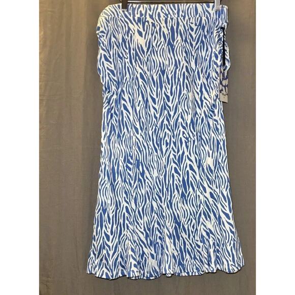 DVF Diane Von Furstenberg Target Women's A-Line Sea Twig Blue Skirt Size L Large - Picture 1 of 14